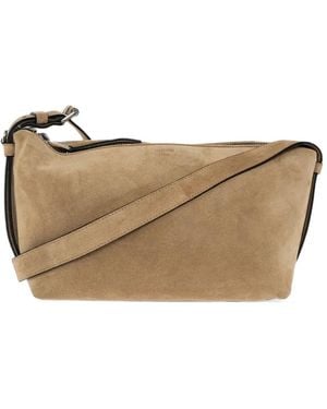 Moschino Schultertasche Aus Wildleder - Natur