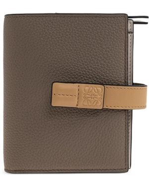 Loewe Logo-Detail Leather Wallet - Gray