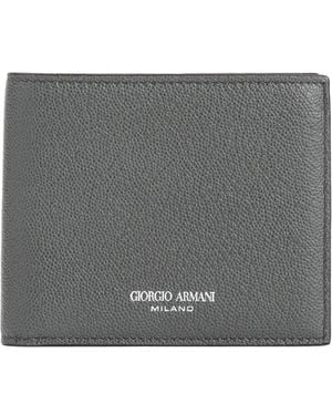 Giorgio Armani Klassisches Portemonnaie - Grau
