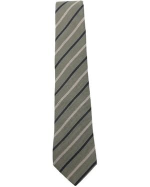 Paul Smith Striped Tie - White