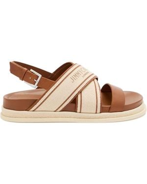 Jimmy Choo Joa Leather Sandals - Brown