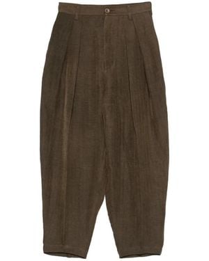 Uma Wang Pirde Pleated Trousers - Green