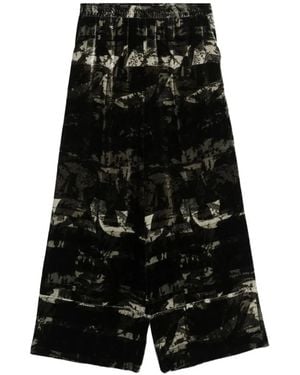 Pierre Louis Mascia Kanada Dragon-Print Trousers - Black
