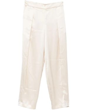 Jonathan Simkhai Satin-Finish Pleated Trousers - White