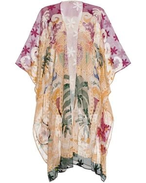 Agua Bendita Floral-Print Beach Cover-Up - Pink