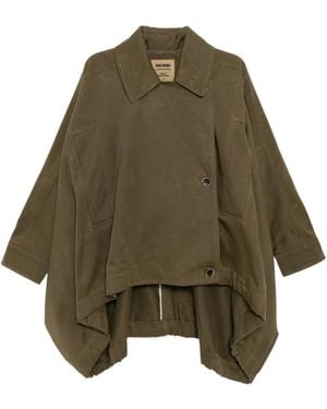 Uma Wang Cappotto Doppiopetto Asimmetrico-Donna - Verde