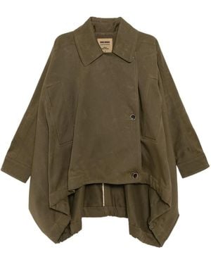 Uma Wang Cappotto Doppiopetto Asimmetrico-Donna - Verde