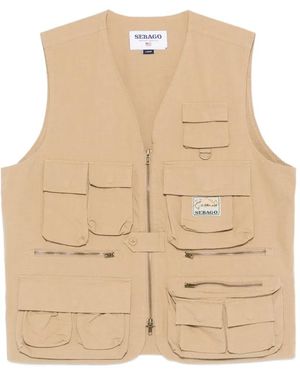 Sebago Downeaster Zip-Fastening Gillet - Natural