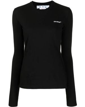 Off-White c/o Virgil Abloh Diag-Stripe Long-Sleeved T-Shirt - Black