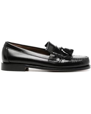 G.H. Bass & Co. Flat Sole Leather Loafers - Black