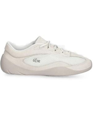 Lacoste Net Low Logo-Patch Sneakers - White