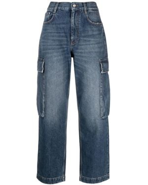 Stella McCartney Cropped Cargo Jeans - Blue