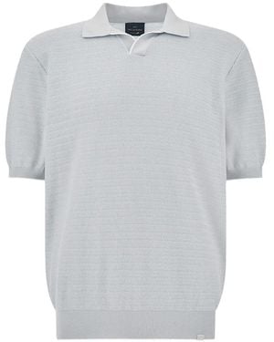 Paul & Shark Open-Collar Cotton T-Shirt - Grey