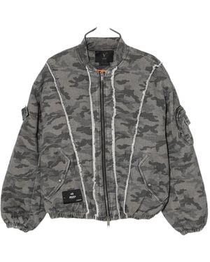 FIVE CM Camouflage-Print Bomber Jacket - Grey
