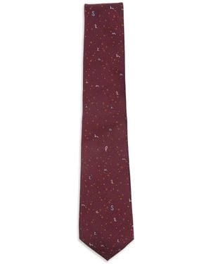 Paul Smith Cravatta Con Logo - Viola