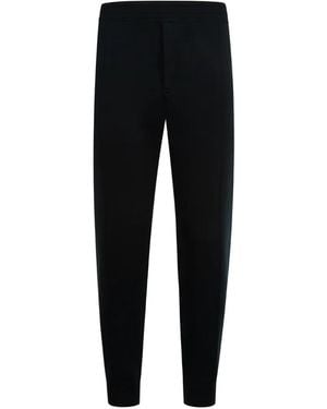 Tom Ford Wollen Trainingsbroek Met Dubbele Rij Knopen - Zwart