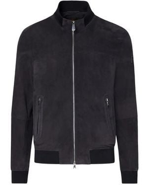 Peuterey Sands Suede Bomber Jacket - Blue