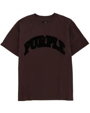 Purple Brand Logo-Print T-Shirt - Red
