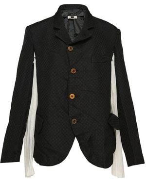 Comme des Garçons Single-Breasted Blazer - Black