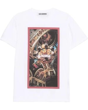 Les Hommes T-Shirt Con Grafica - Bianco