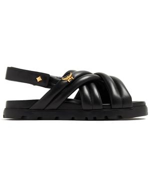 MCM Pantoletten Mit Gepolsterten Riemen - Schwarz