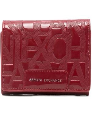 ARMANI EXCHANGE Embossed Wallet - Red