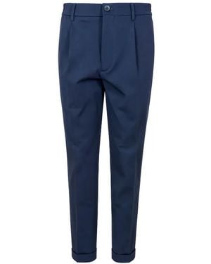GTA Pantalones Con Pliegues Y Dobladillo Vuelto - Azul
