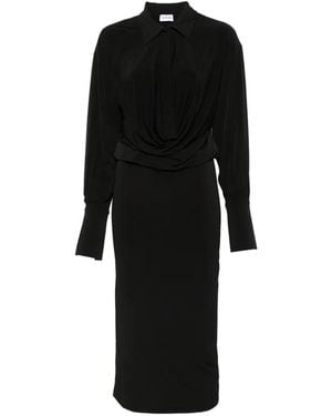 ANDAMANE Drapiertes Lilia Midikleid Mit Cut-Out - Schwarz
