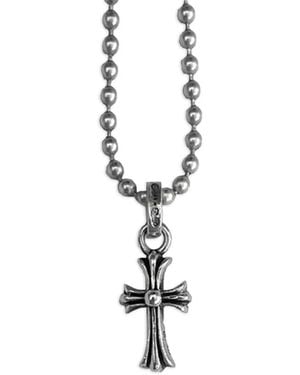 Chrome Hearts Cross Ball-Chain Pendant - White