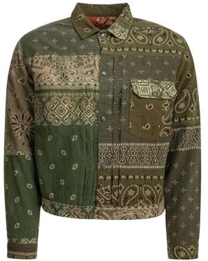 Kapital Bandana-Print Reversible Shirt Jacket - Green
