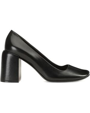 Sergio Rossi 80Mm Square Block-Heel Court Shoes - Black