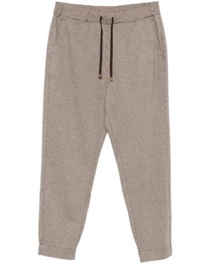 Marina Rinaldi Pantalones de chándal Condor con motivo pied de poule - Gris