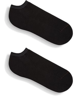 ZEGNA Stripe-Detail Socks - Black
