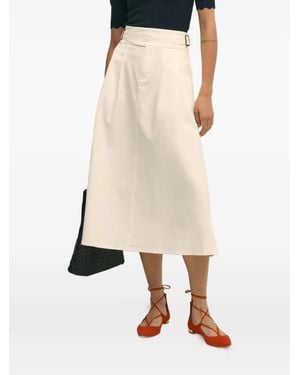 Brooks Brothers High-Waisted Pleated Skirt - Natural