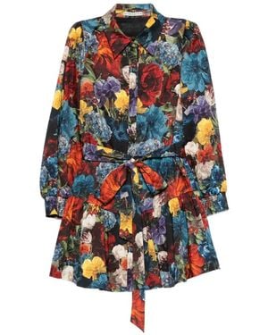 Alice + Olivia Lily Mini Shirt Dress - White