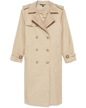 Ralph Lauren Trenchcoat Met Dubbele Rij Knopen - Naturel