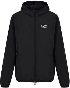 EA7 Core Identity Hooded Jacket - Black