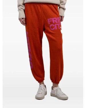 Freecity Pantalones De Chándal Con Logo - Rojo