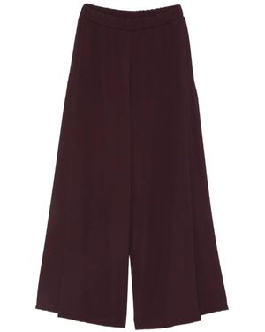 Imperial Pantalon Palazzo À Taille Élastiquée - Purple