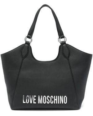 Love Moschino Logo-Lettering Tote Bag - Black