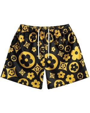 Bravest Studios Flower-Print Mesh Track Shorts - White