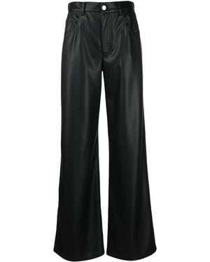 Philosophy Di Lorenzo Serafini Straight-Leg Faux Leather Trousers - Black