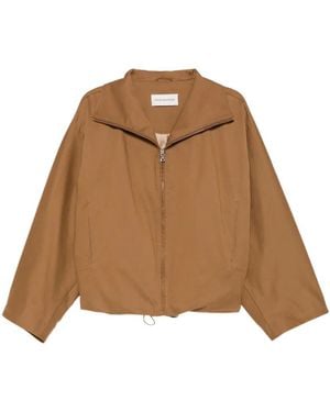 Nour Hammour Francois Zip-Fastening Jacket - Brown