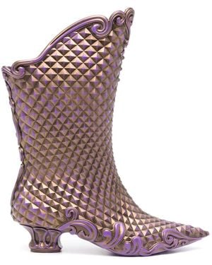 Y. Project X Melissa Pointed Court Boot - Purple