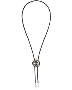 Roberto Cavalli Halskette Mit Logo-Anhänger - Schwarz