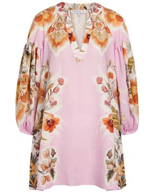 Borgo De Nor Harlow Floral-Print Mini Dress - Pink