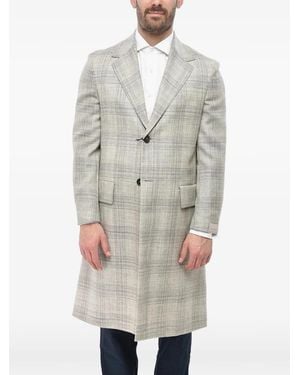 Corneliani Circle District Check Coat - Gray