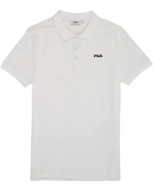 Fila Logo-Embroidered Cotton Polo Shirt - White