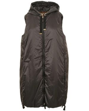 Max Mara The Cube Hooded Sleeveless Coat - Brown