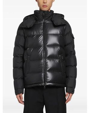 Moncler Maya Quilted Hooded Jacket - Black